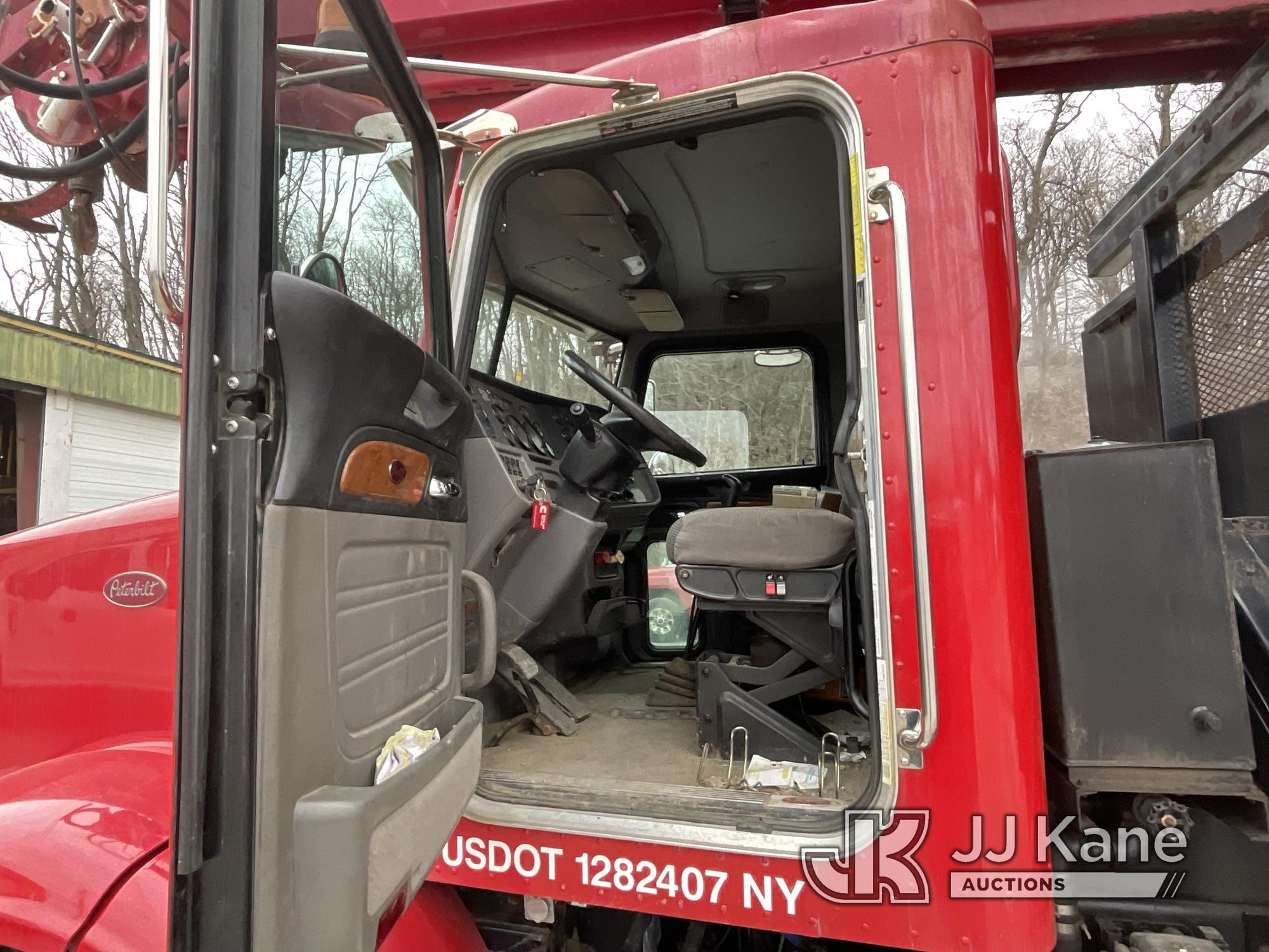 (Rensselaer, NY) Altec D3060A-TR, Digger Derrick rear mounted on 2011 Peterbilt 365 6x4 Flatbed/Util