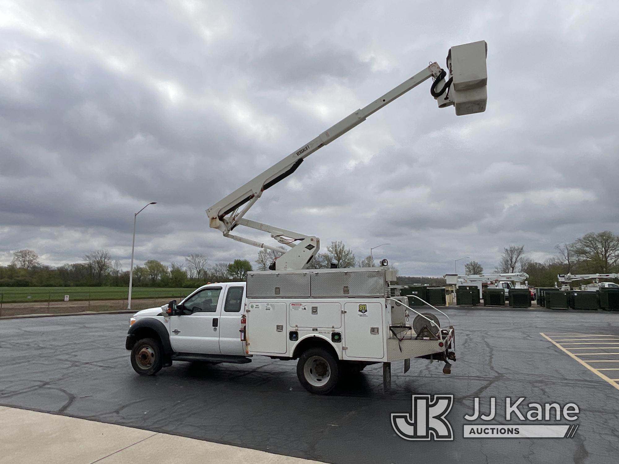 (Marysville, OH) Versalift SST37EHI, Articulating & Telescopic Bucket Truck mounted behind cab on 20