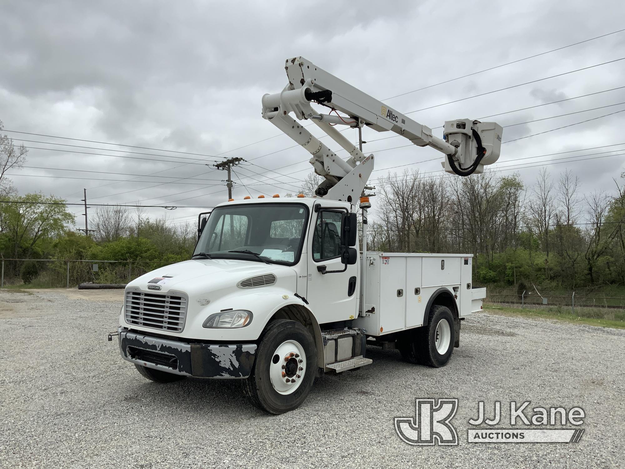 (Fort Wayne, IN) Altec TA40, Articulating & Telescopic Bucket Truck mounted behind cab on 2017 Freig