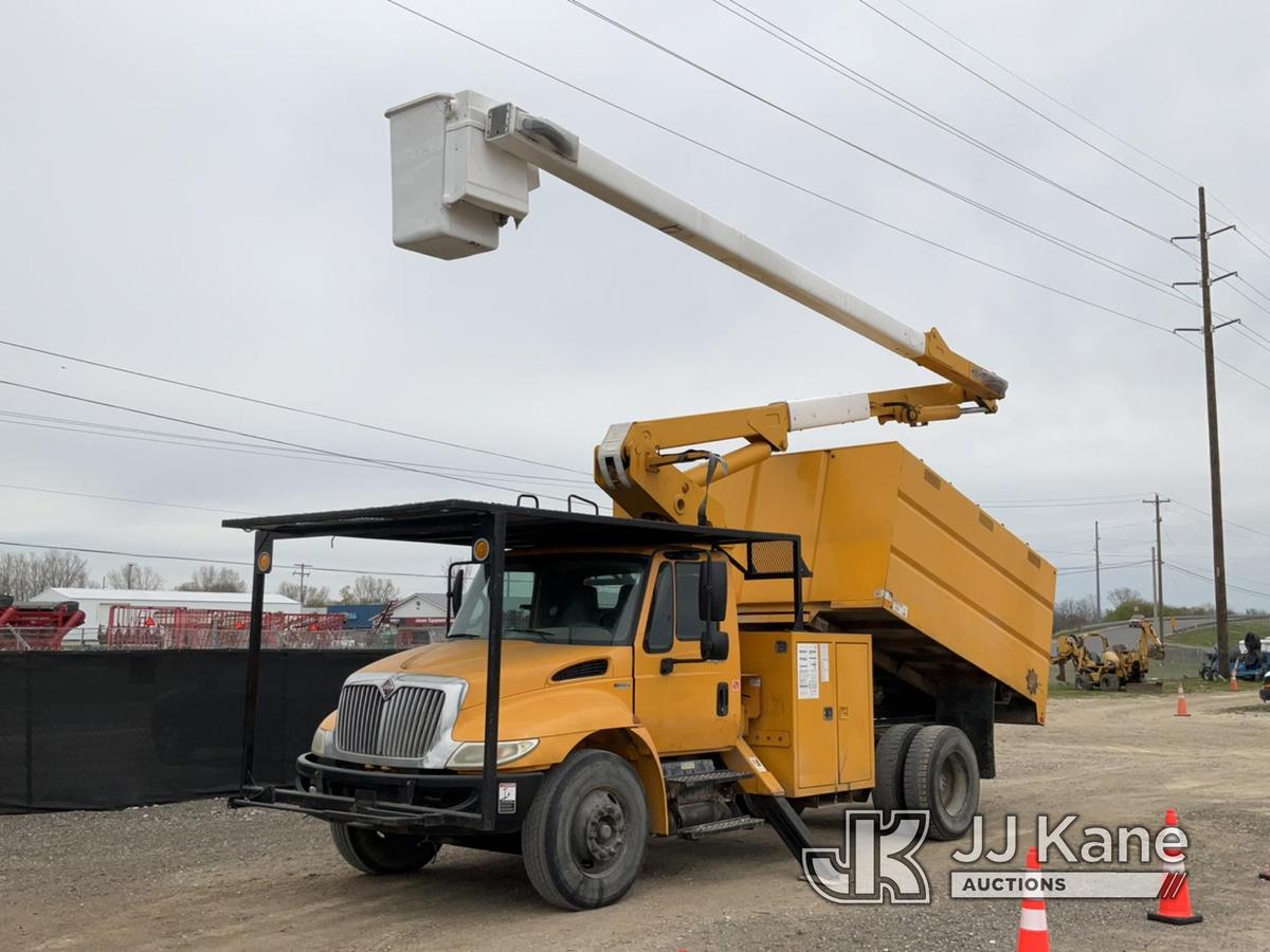 (Charlotte, MI) HiRanger XT5-55, Over-Center Bucket Truck mounted behind cab on 2011 International 4