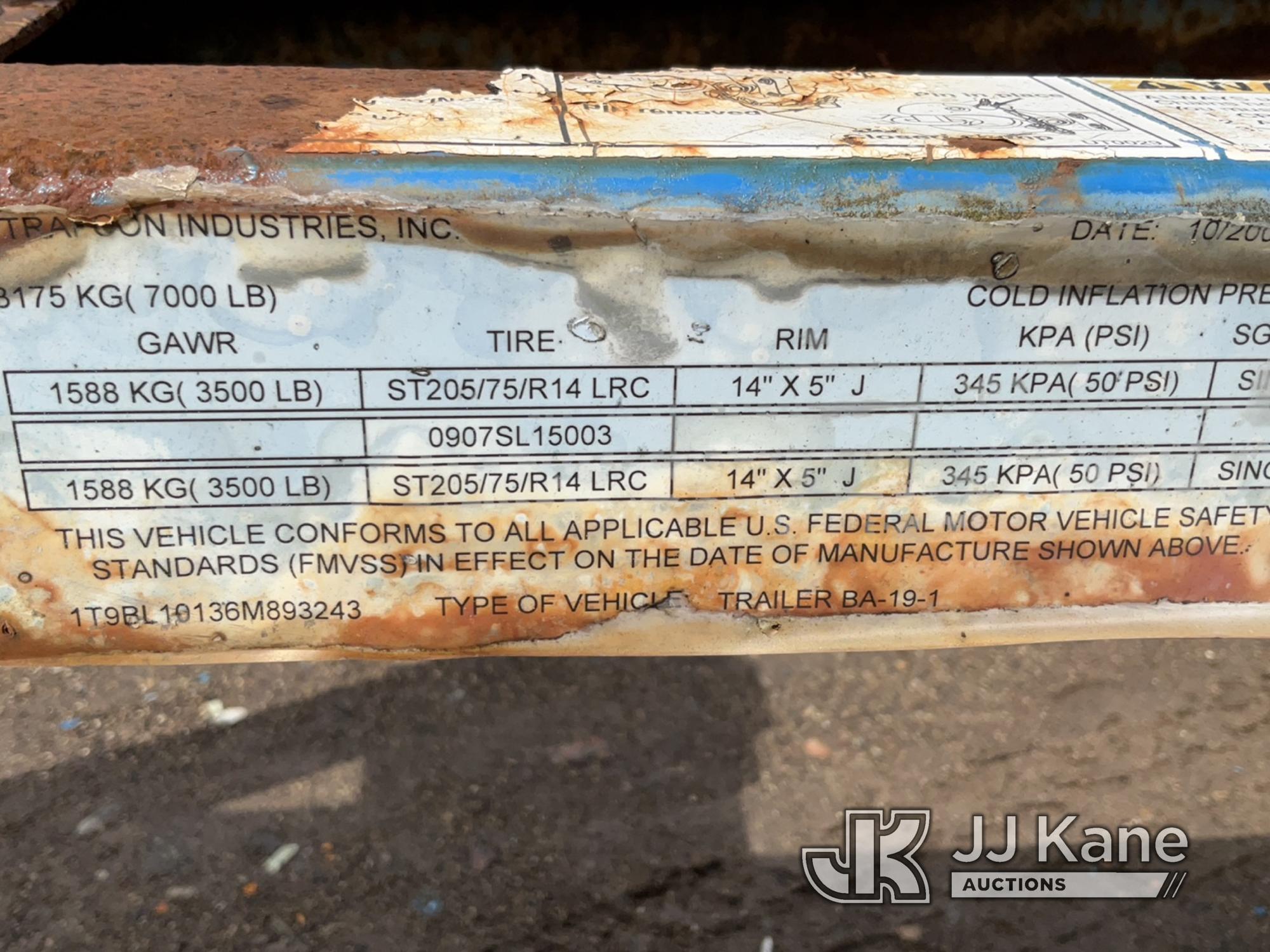 (Charlotte, MI) 2006 Trafcon BA-19-1 Arrowboard Operates (Title reads 2007, 10th digit indicates 200