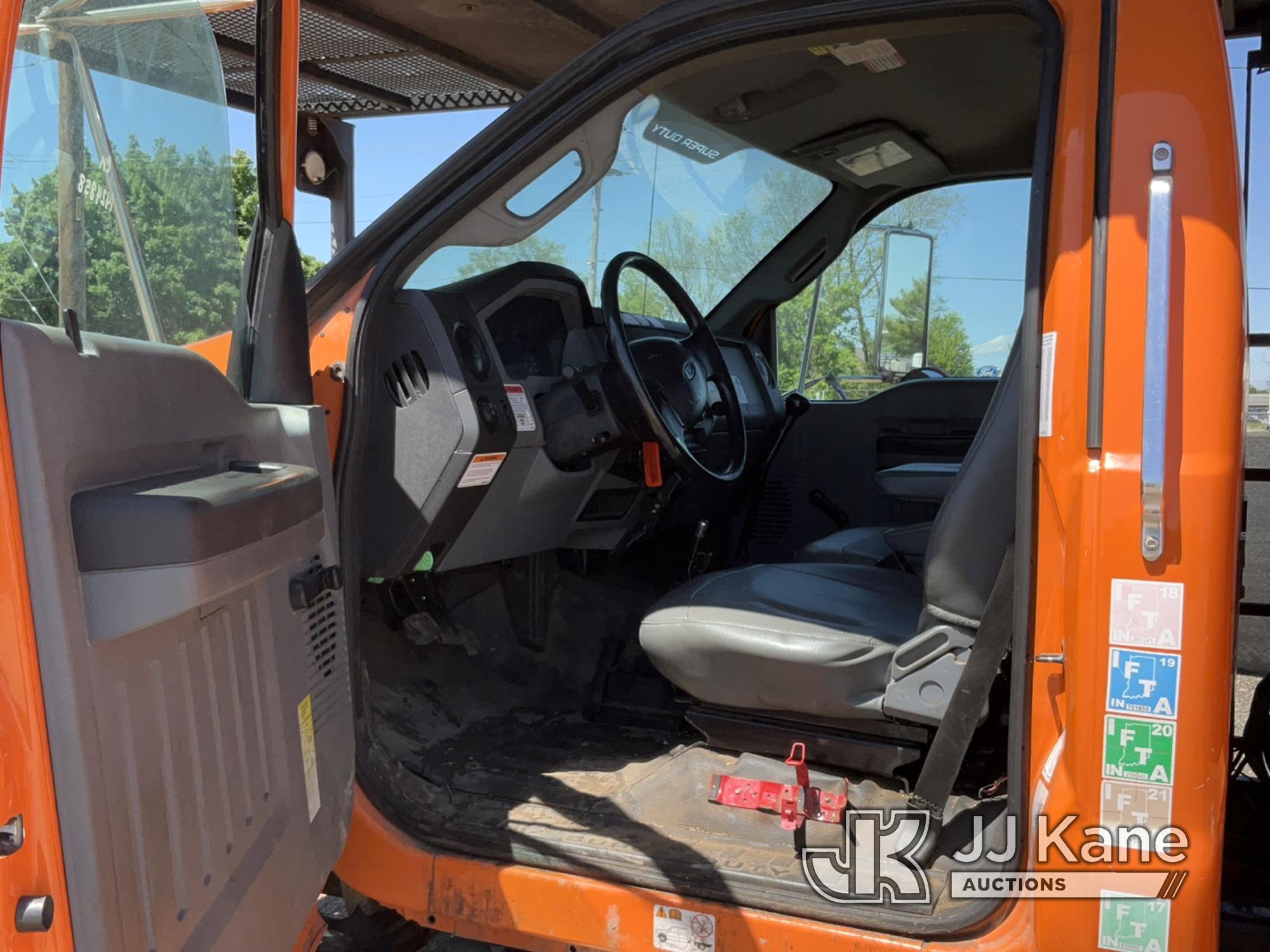 (Charlotte, MI) Altec LR756, Over-Center Bucket Truck mounted behind cab on 2013 Ford F750 Chipper D