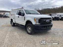 (Smock, PA) 2017 Ford F250 4x4 Enclosed Service Truck Runs & Moves, Rust Damage