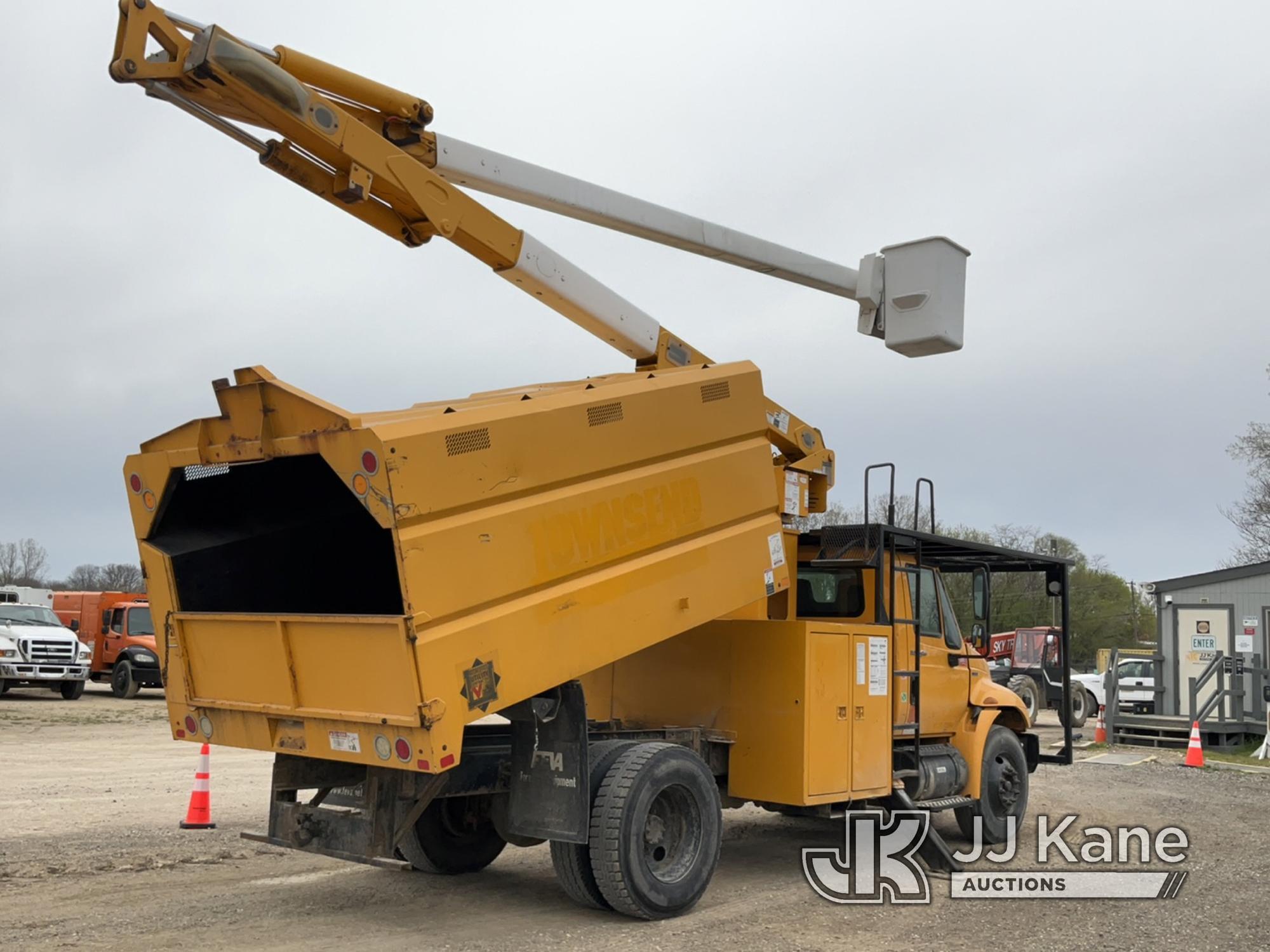 (Charlotte, MI) HiRanger XT5-55, Over-Center Bucket Truck mounted behind cab on 2011 International 4