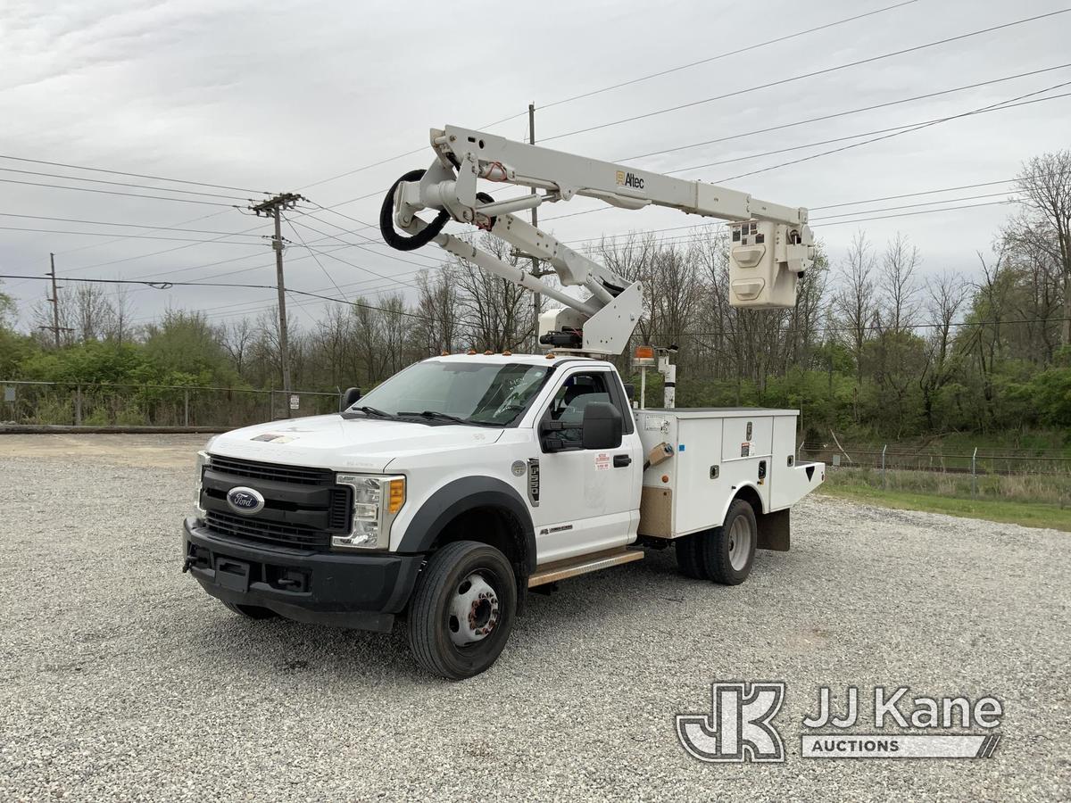 (Fort Wayne, IN) Altec AT40G, Articulating & Telescopic Bucket Truck mounted behind cab on 2017 Ford