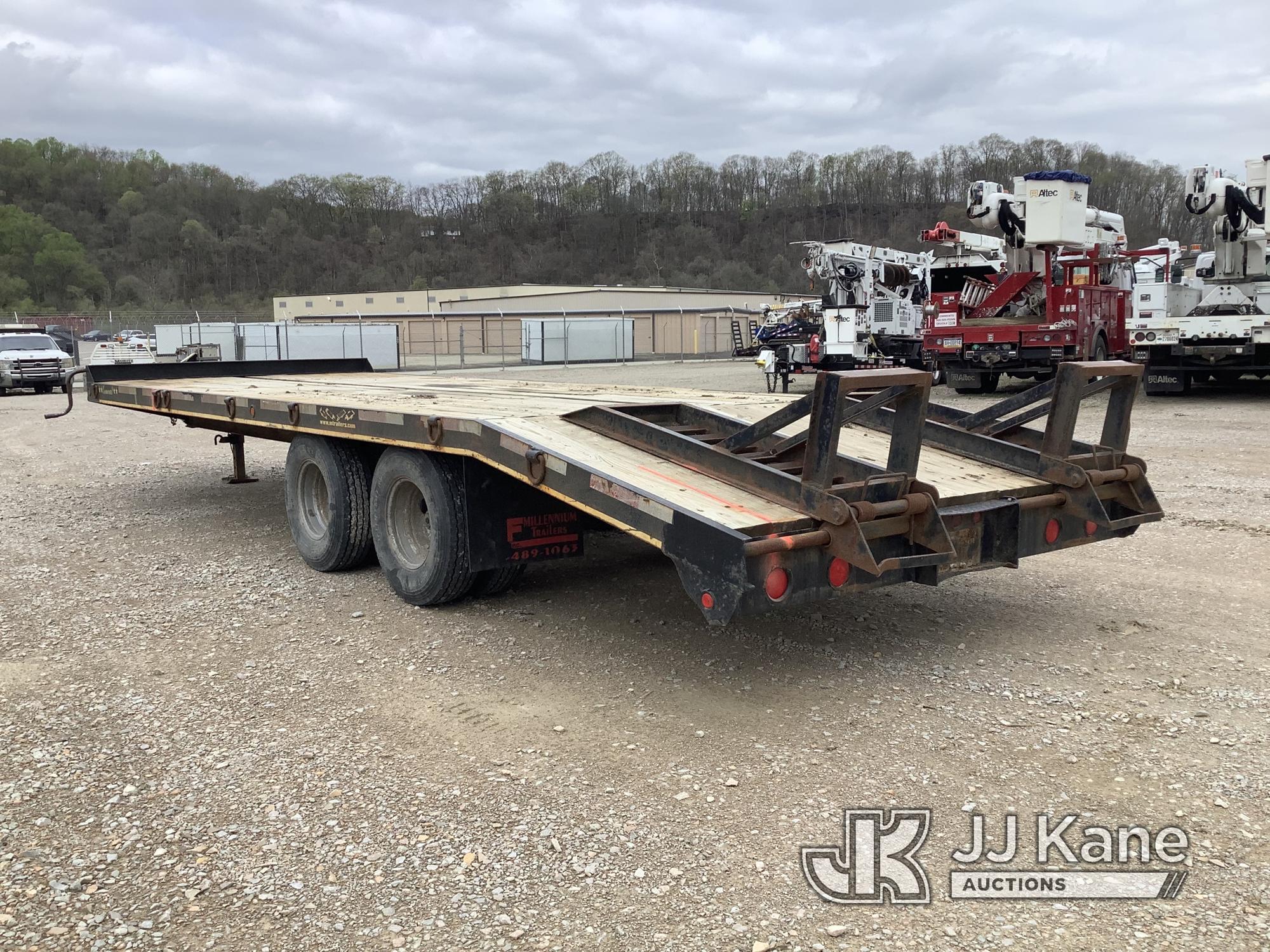 (Smock, PA) 2008 Millennium 0D25PG T/A Tagalong Flatbed Equipment Trailer Rust Damage, Seller States