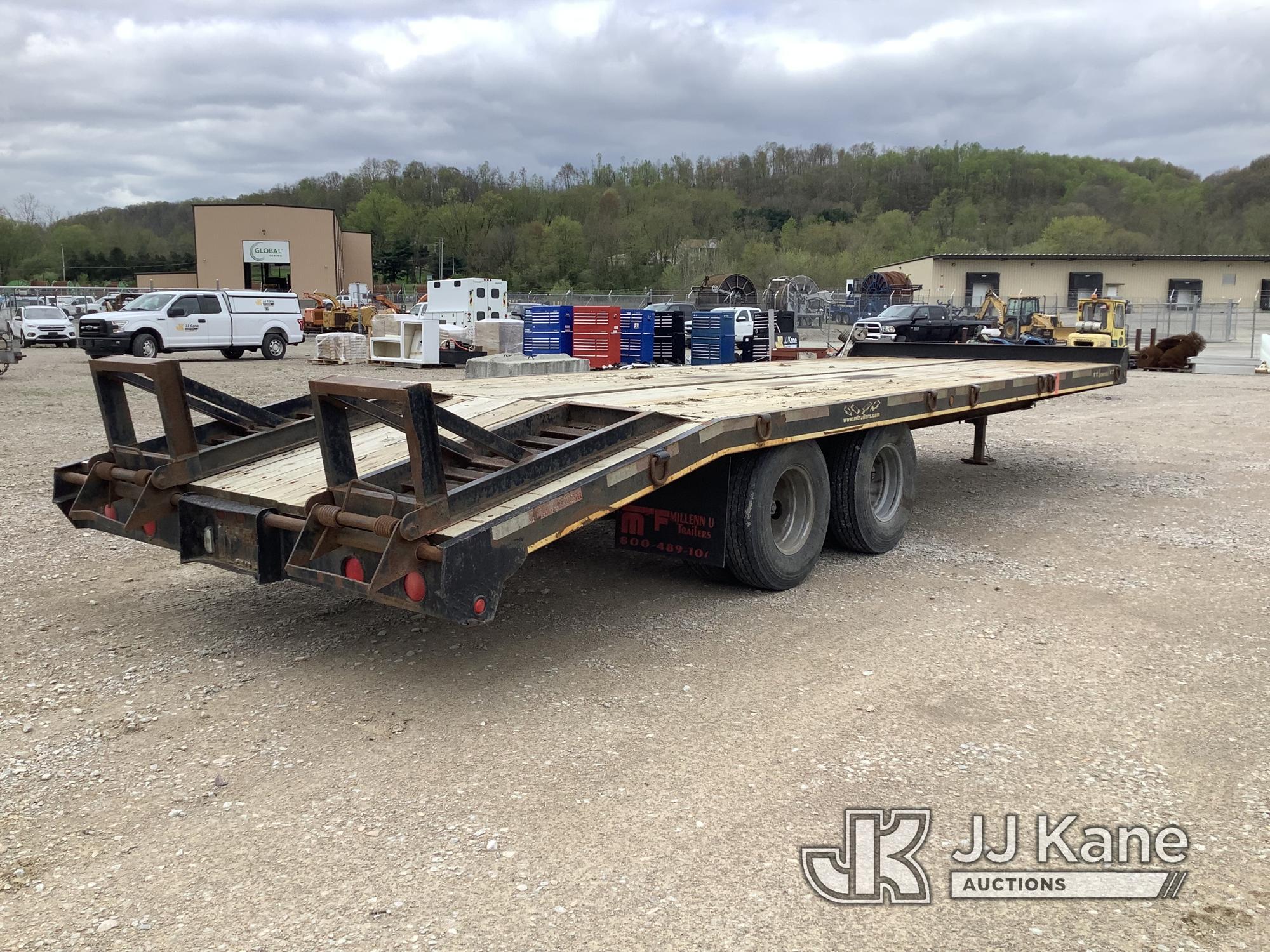 (Smock, PA) 2008 Millennium 0D25PG T/A Tagalong Flatbed Equipment Trailer Rust Damage, Seller States