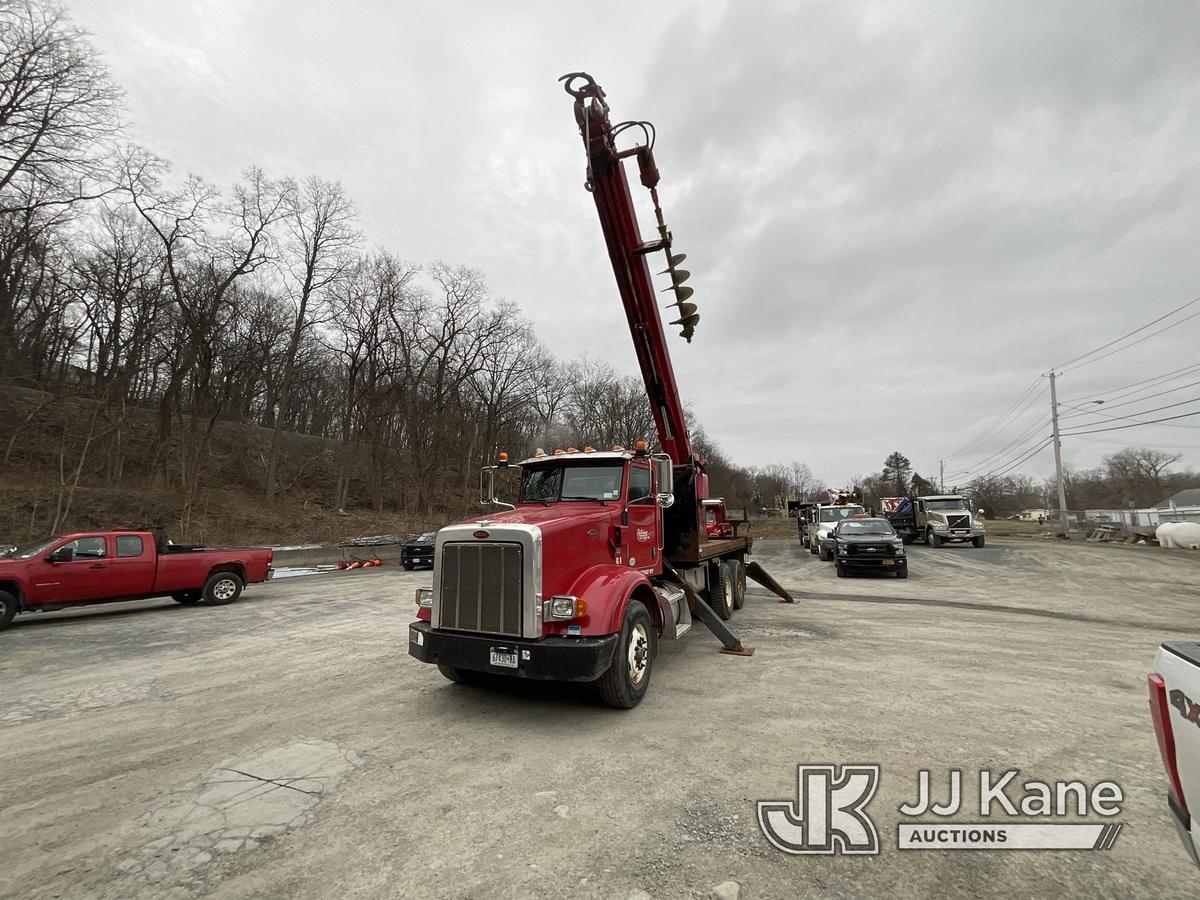 (Rensselaer, NY) Altec D3060A-TR, Digger Derrick rear mounted on 2011 Peterbilt 365 6x4 Flatbed/Util