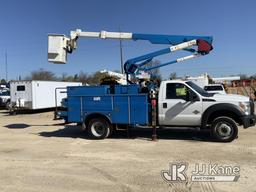 (Charlotte, MI) HiRanger LT38, Articulating & Telescopic Bucket Truck mounted behind cab on 2011 For