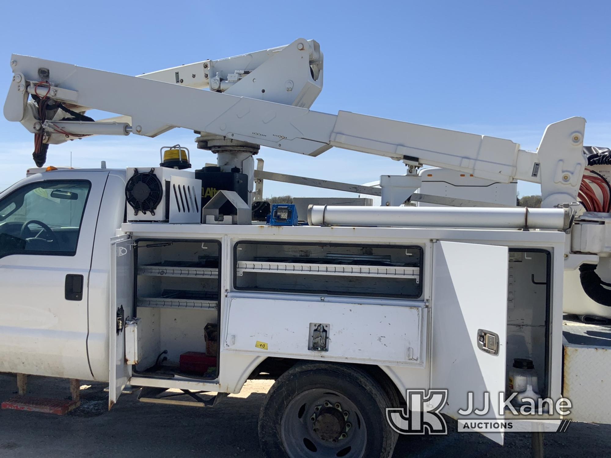 (Charlotte, MI) Altec AT37G, Articulating & Telescopic Bucket Truck mounted behind cab on 2014 Ford