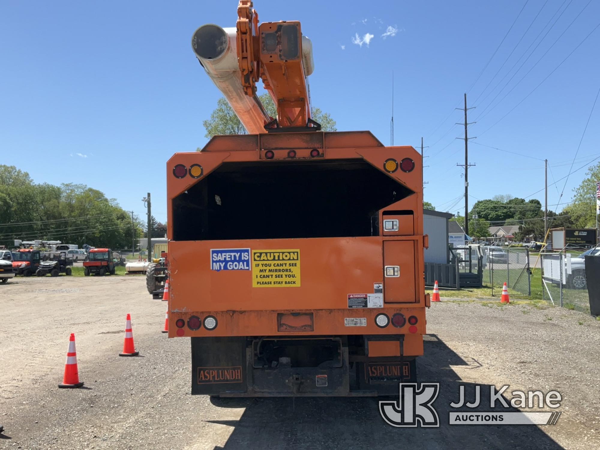 (Charlotte, MI) Altec LR756, Over-Center Bucket Truck mounted behind cab on 2013 Ford F750 Chipper D