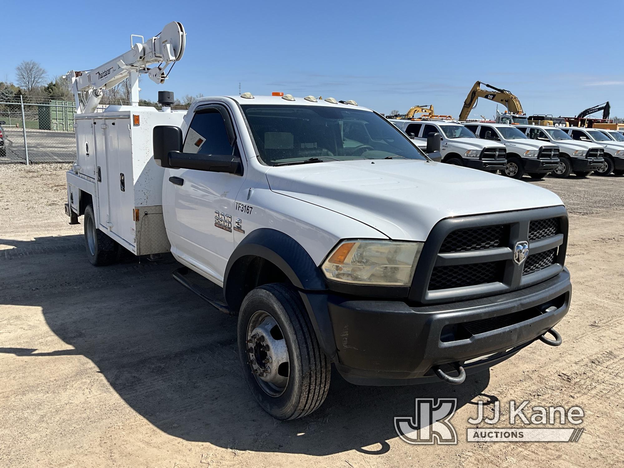 (Rosebush, MI) 2013 RAM 5500 4x4 Service Truck Starts, Runs, Moves) (  Check Engine Light On,  Rust.