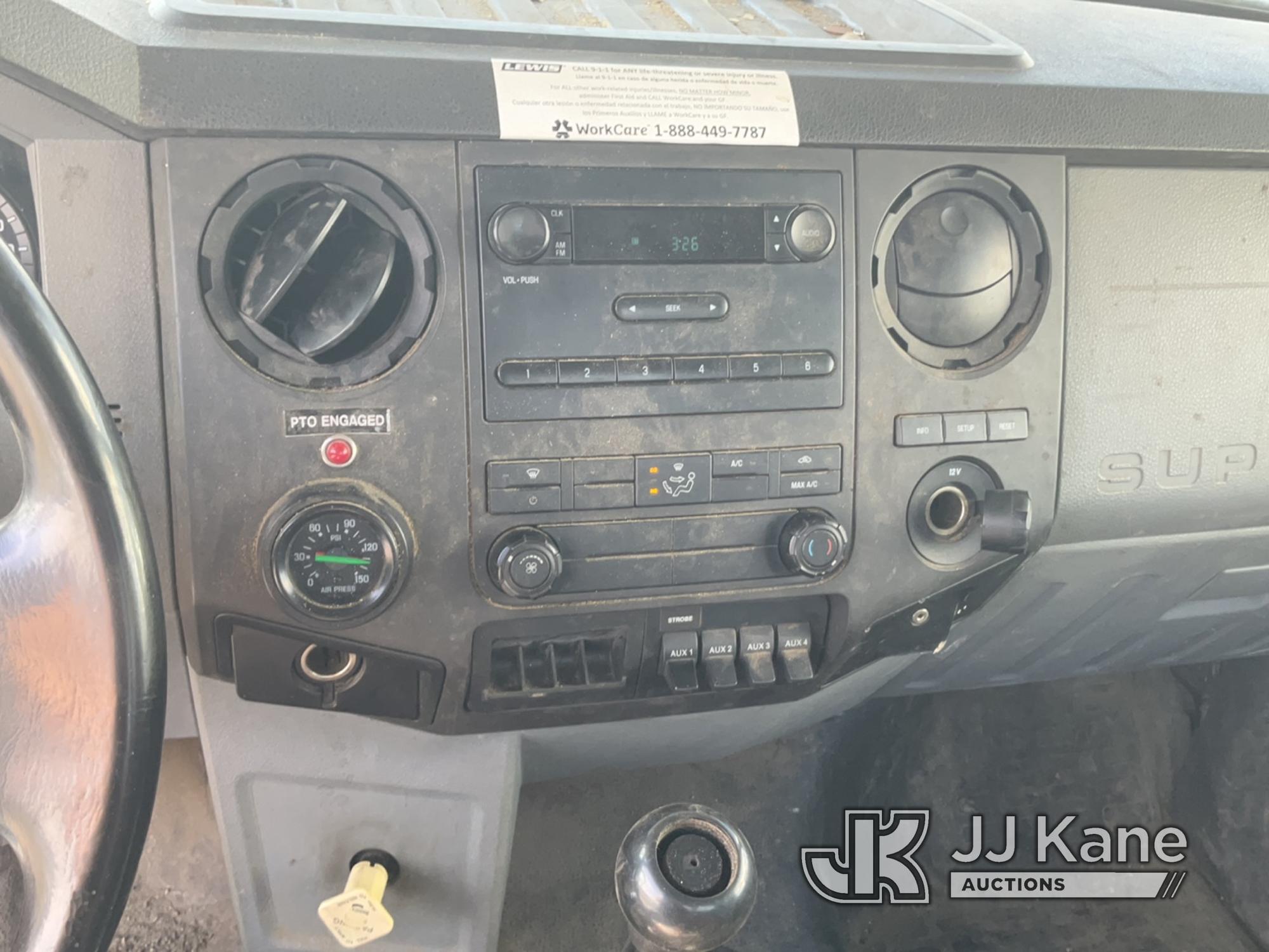 (Rome, NY) Altec LR760E70, Over-Center Elevator Bucket Truck mounted behind cab on 2013 Ford F750 Ch