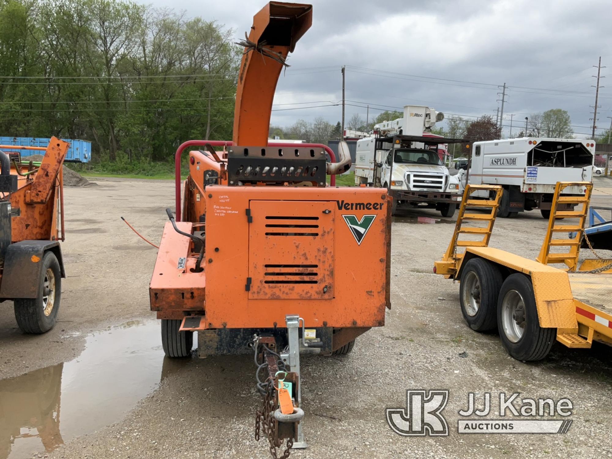 (Charlotte, MI) 2015 Vermeer BC1000XL Chipper (12in Drum) Condition Unknown, Bad Ignition, No Key