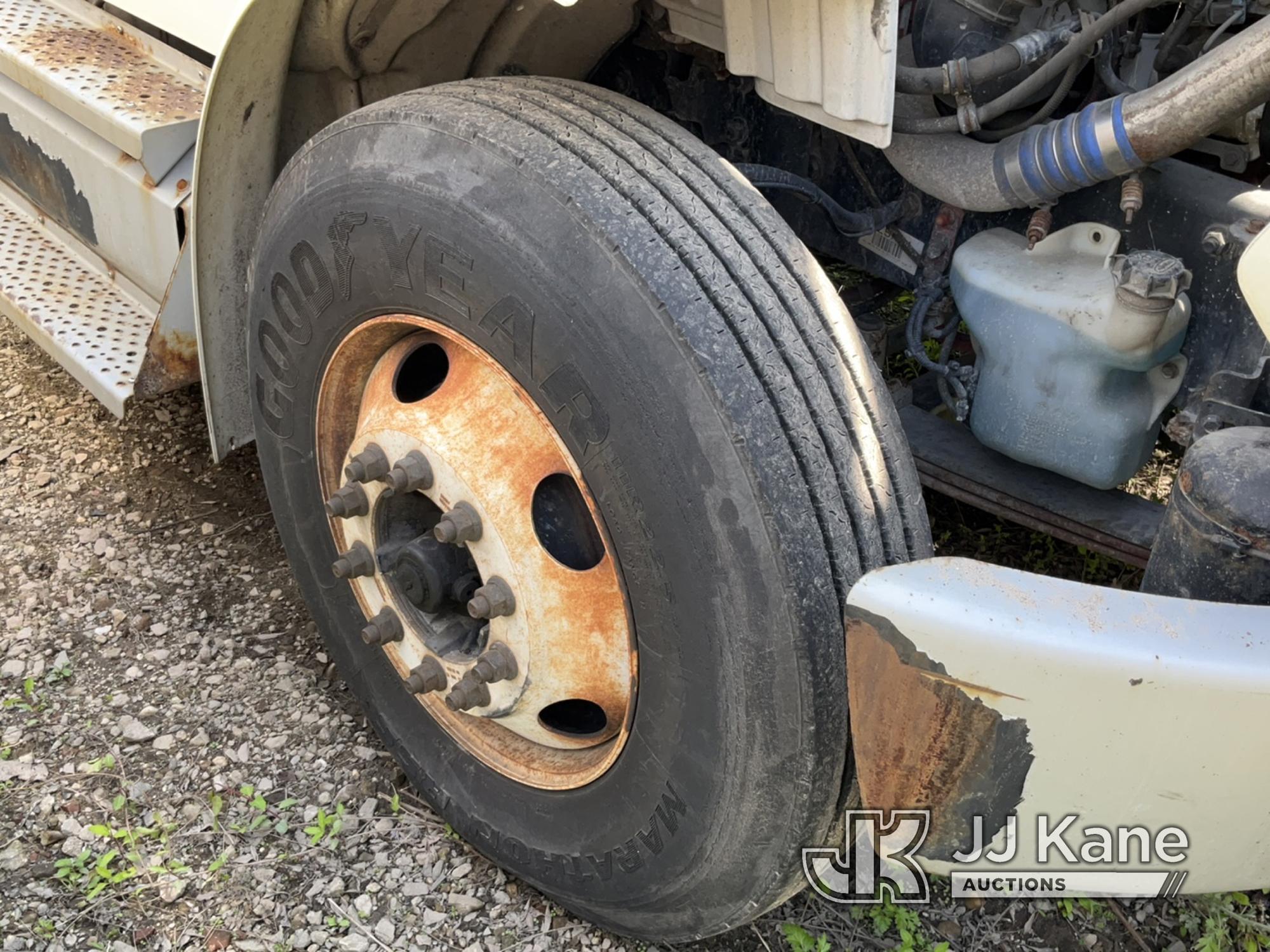 (Bellport, NY) Altec AM55, Over-Center Material Handling Bucket rear mounted on 2011 Freightliner M2