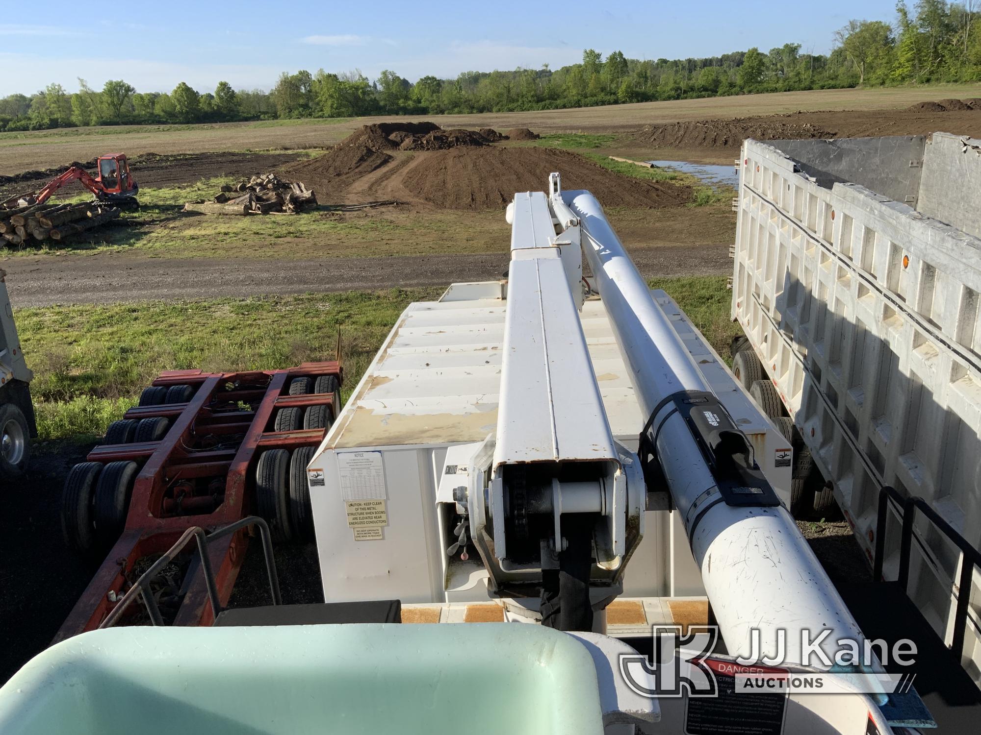 (Ashland, OH) Altec LR756, Over-Center Bucket Truck mounted behind cab on 2013 Ford F750 Chipper Dum