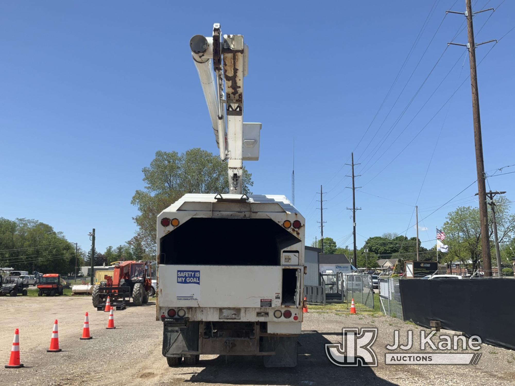 (Charlotte, MI) Altec LR756, Over-Center Bucket Truck mounted behind cab on 2013 Ford F750 Chipper D