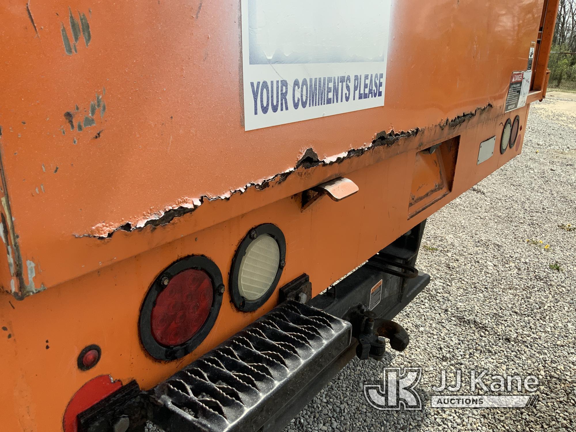 (Fort Wayne, IN) Altec LR756, Over-Center Bucket Truck mounted behind cab on 2013 Ford F750 Chipper