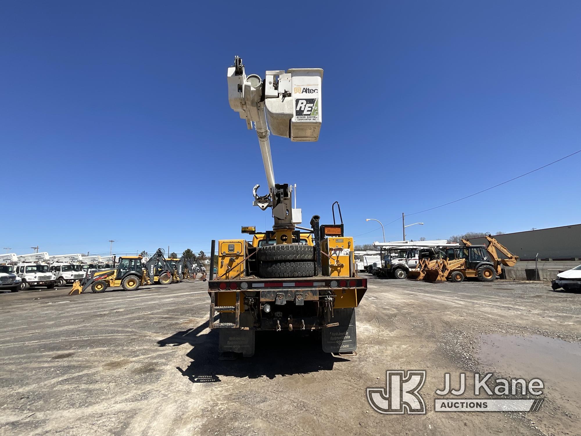 (Rome, NY) Altec L45M, Over-Center Material Handling Bucket Truck center mounted on 2006 Freightline