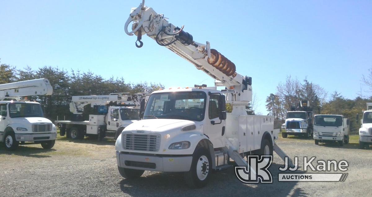 (West Berlin, NJ) Altec DM47B-TR, Digger Derrick rear mounted on 2016 Freightliner M2 106 Utility Tr