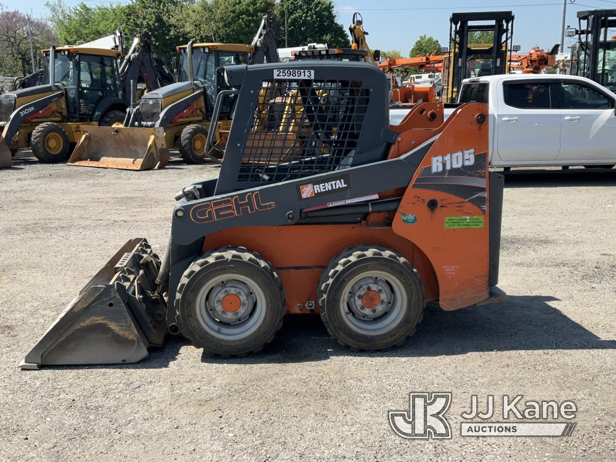 (Plymouth Meeting, PA) 2018 Gehl R105 Rubber Tired Skid Steer Loader Runs, Moves & Operates