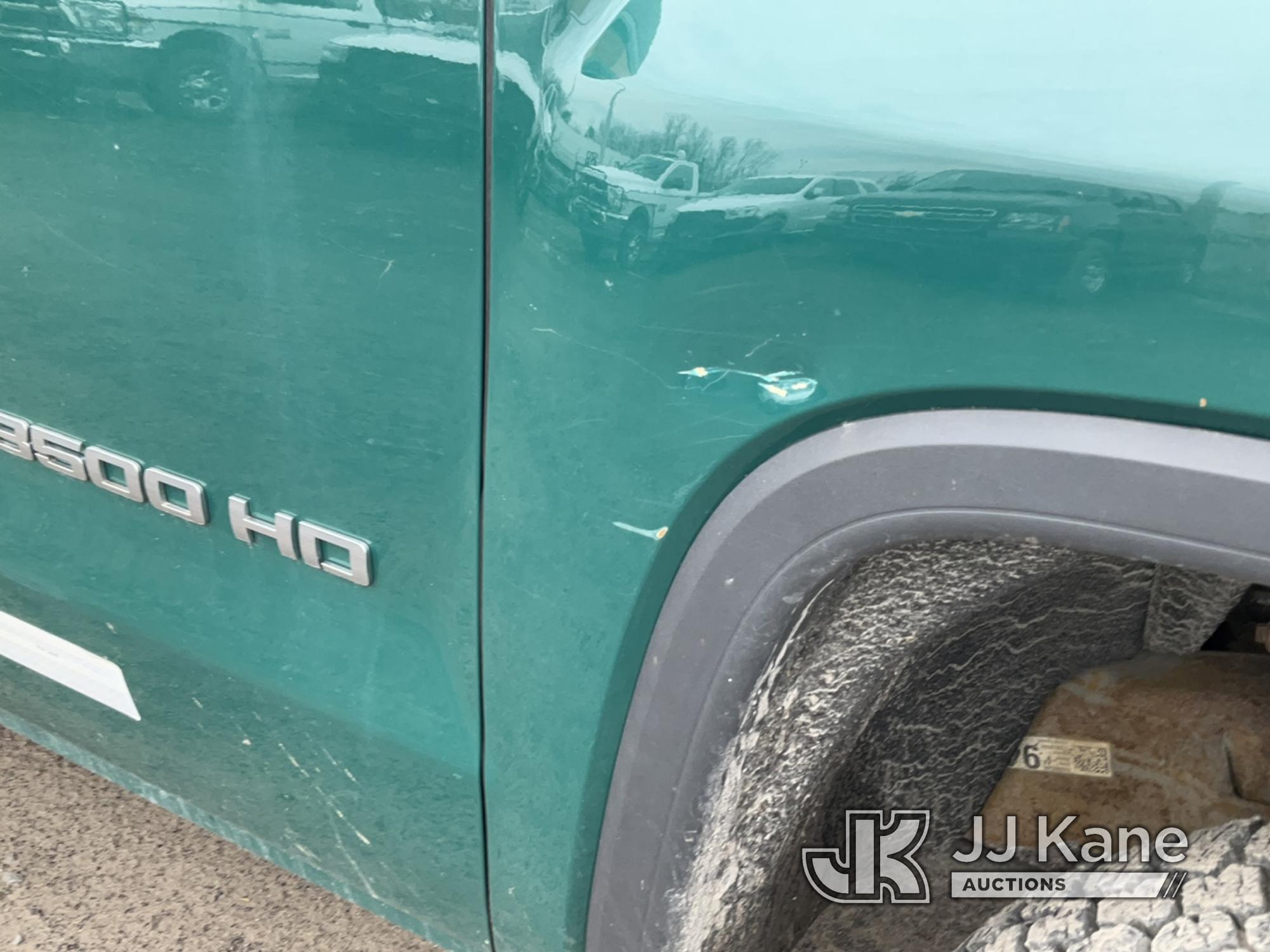 (Rome, NY) 2018 GMC Sierra 3500 4x4 Crew-Cab Service Truck Runs, Bad Trans, Does Not Move, Body & Ru