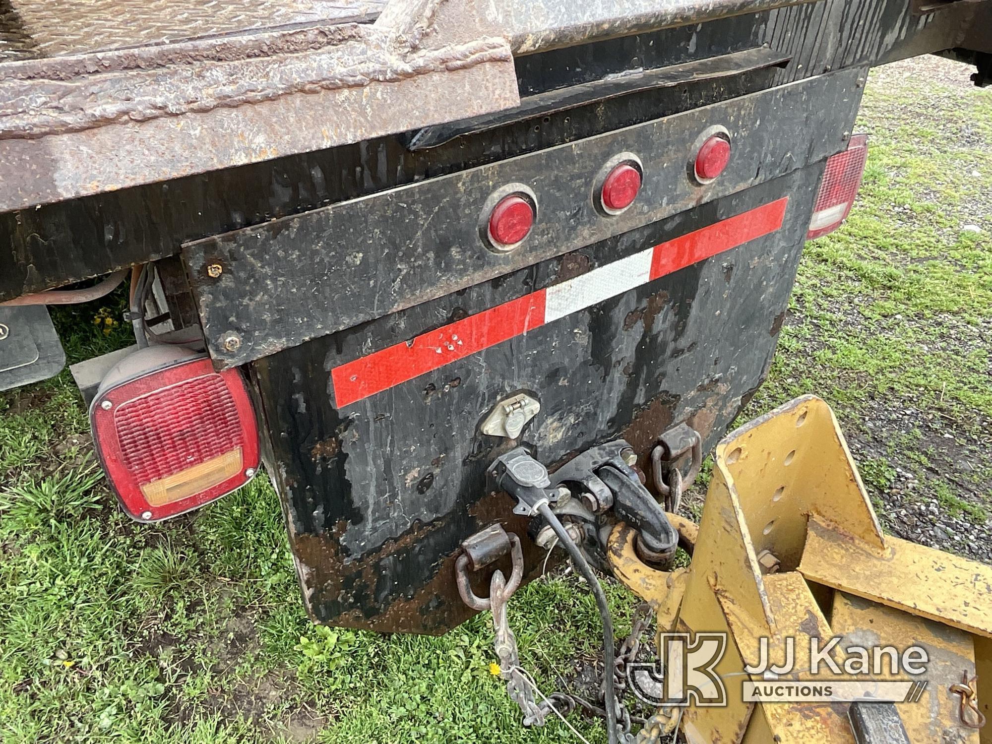 (Orleans, IN) 2000 International 4900 Reel Loader Truck, Reel With Pipe Will Be Removed. Water Tank