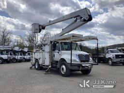 (Smock, PA) Lift-All LOM15-55-1S, Articulating & Telescopic Material Handling Bucket Truck rear moun