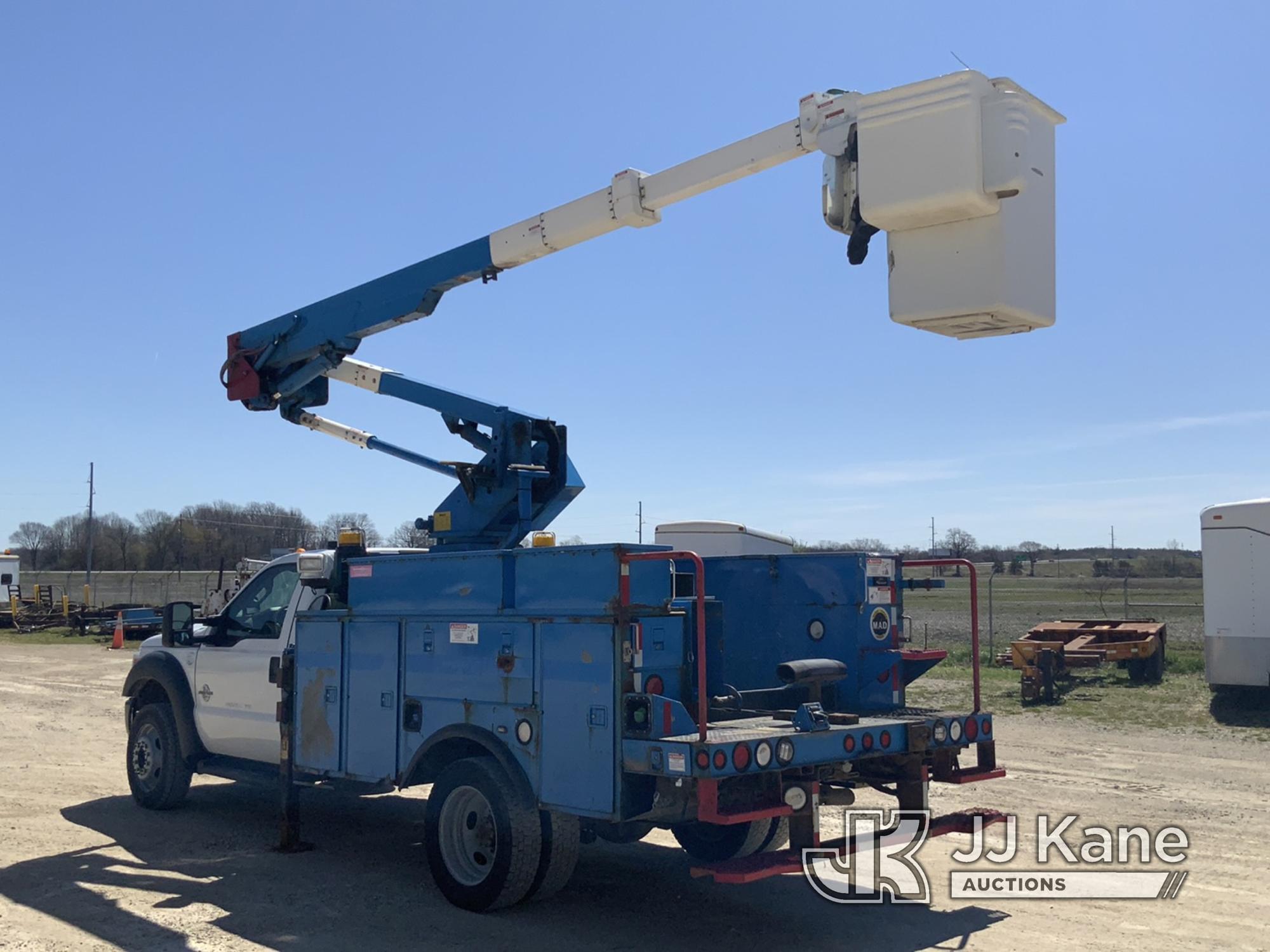 (Charlotte, MI) HiRanger LT38, Articulating & Telescopic Bucket Truck mounted behind cab on 2015 For