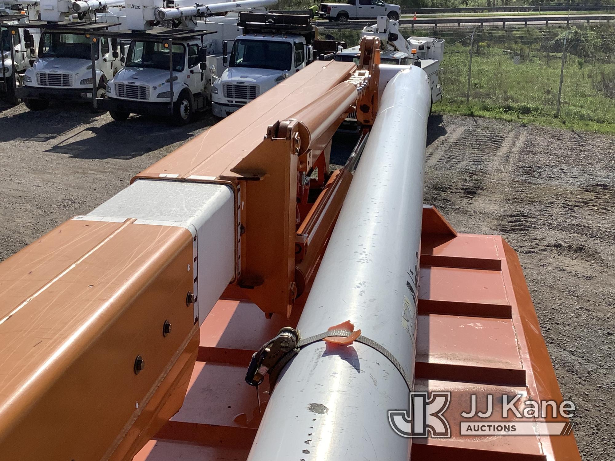 (Smock, PA) Altec LR756, Over-Center Bucket Truck mounted behind cab on 2013 Ford F750 Chipper Dump