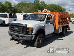 (Chester Springs, PA) 2015 Ford F450 4x4 Flatbed Truck NO BRAKES, Runs & Moves, Engine Light On, Bod