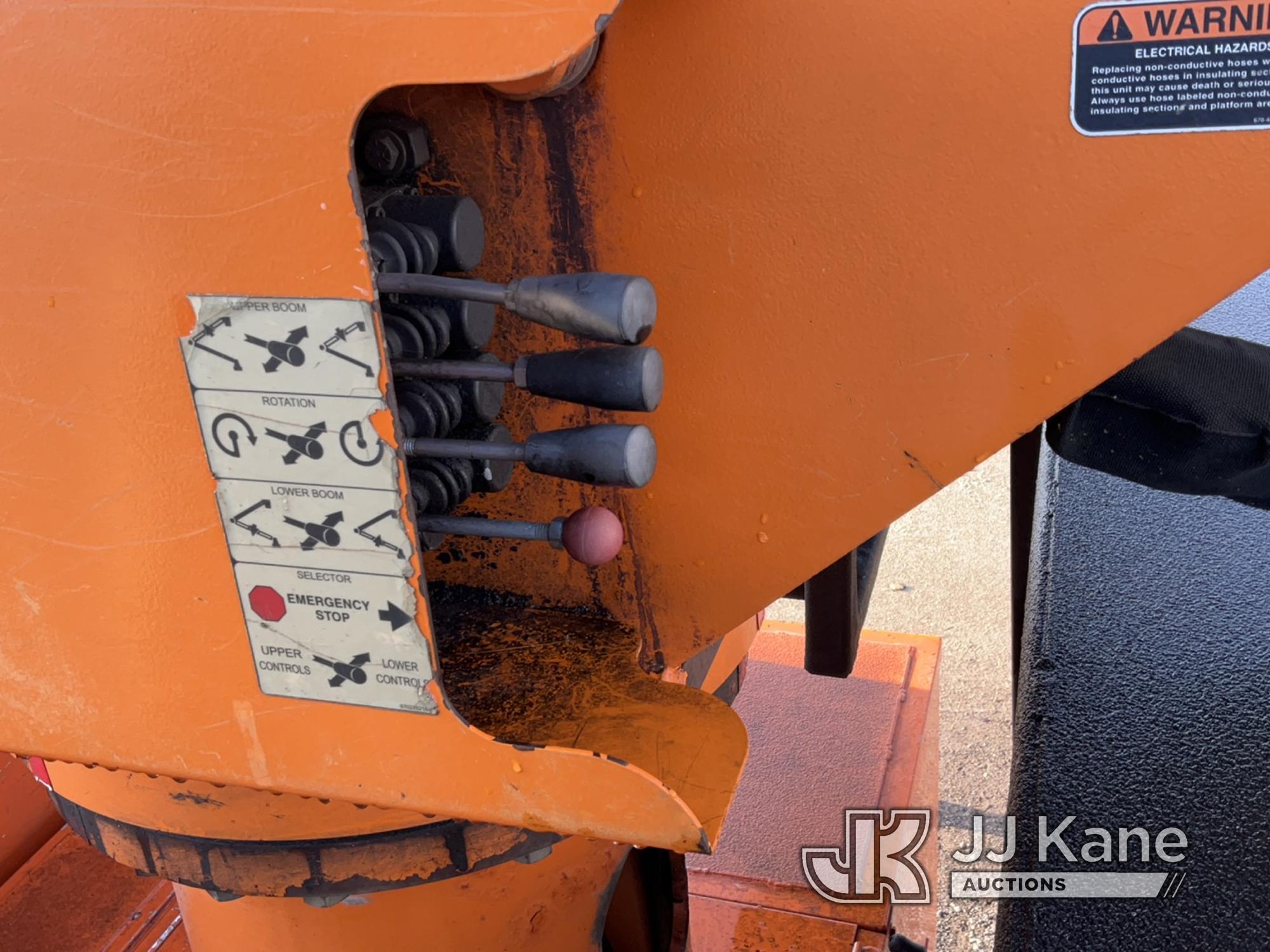 (Charlotte, MI) Altec LR756, Over-Center Bucket Truck mounted behind cab on 2013 Ford F750 Chipper D