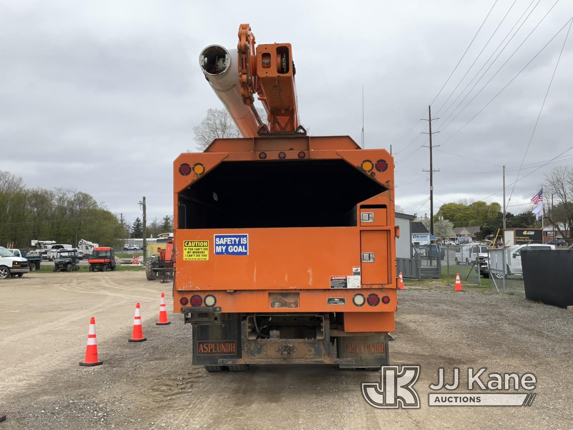 (Charlotte, MI) Altec LR756, Over-Center Bucket Truck mounted behind cab on 2013 Ford F750 Chipper D