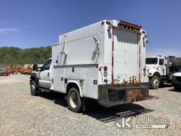 (Smock, PA) 2012 Ford F550 Enclosed High-Top Service Truck Runs & Moves, Check Engine Light On, PTO