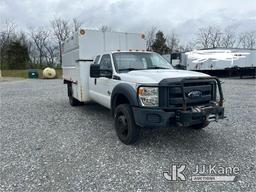 (Hagerstown, MD) 2015 Ford F550 4x4 Extended-Cab Chipper Dump Truck Runs & Moves, Dump Not Operating