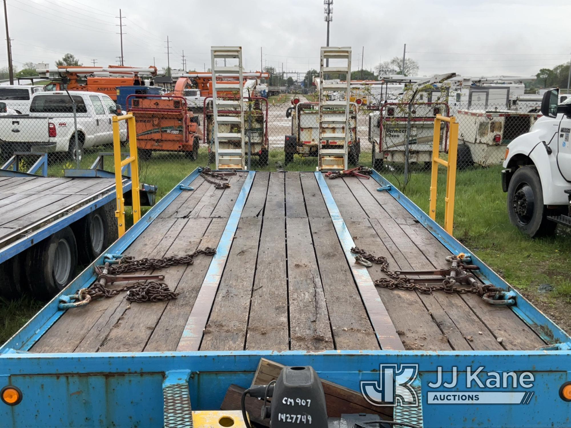 (Charlotte, MI) 2000 Allegheny FB-12T T/A Tagalong Flatbed Trailer Jack Operates