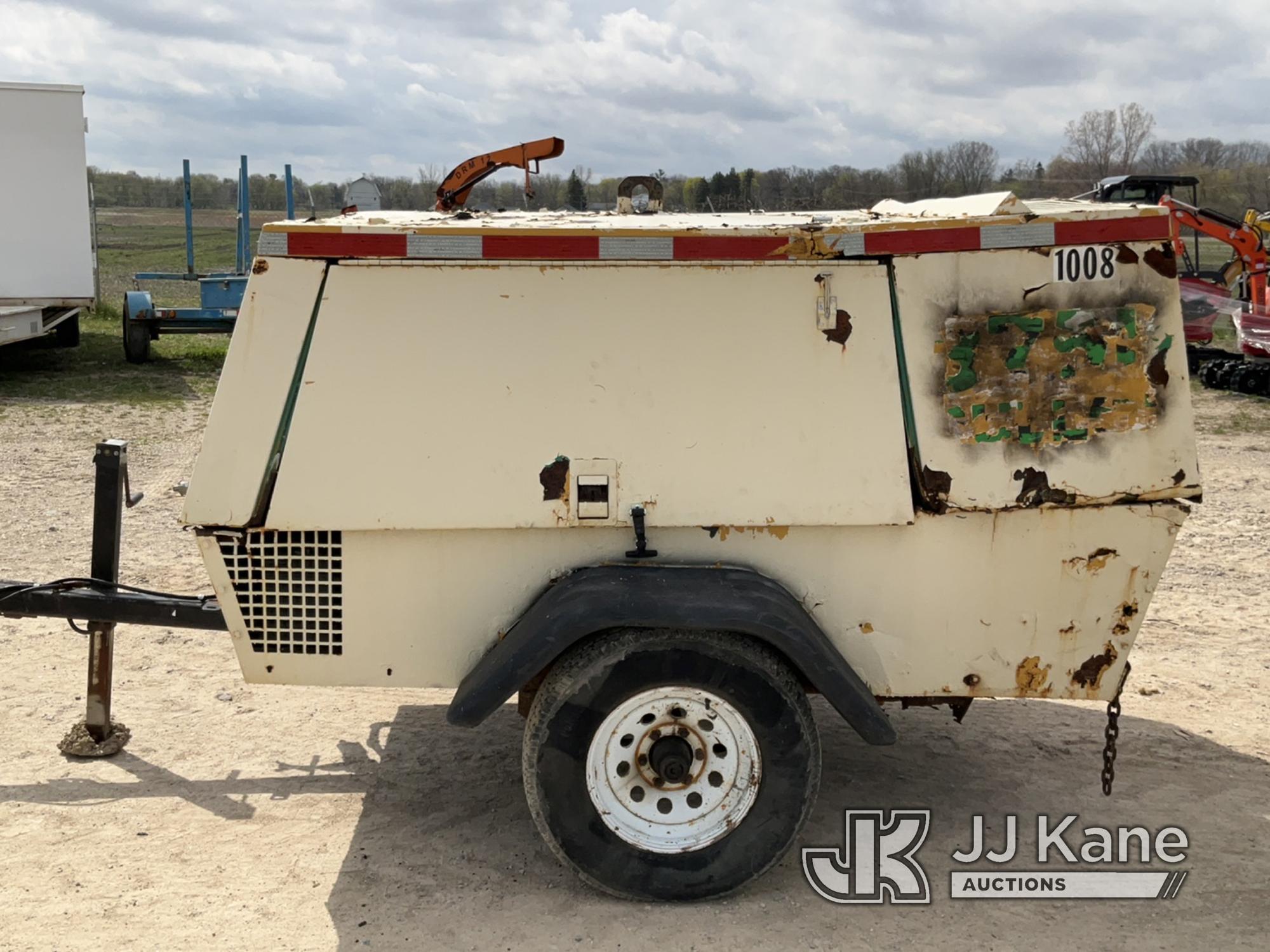 (Charlotte, MI) Sullair 375HDPQJD Portable Air Compressor No Title, Rust, Body Damage, Runs, Operate