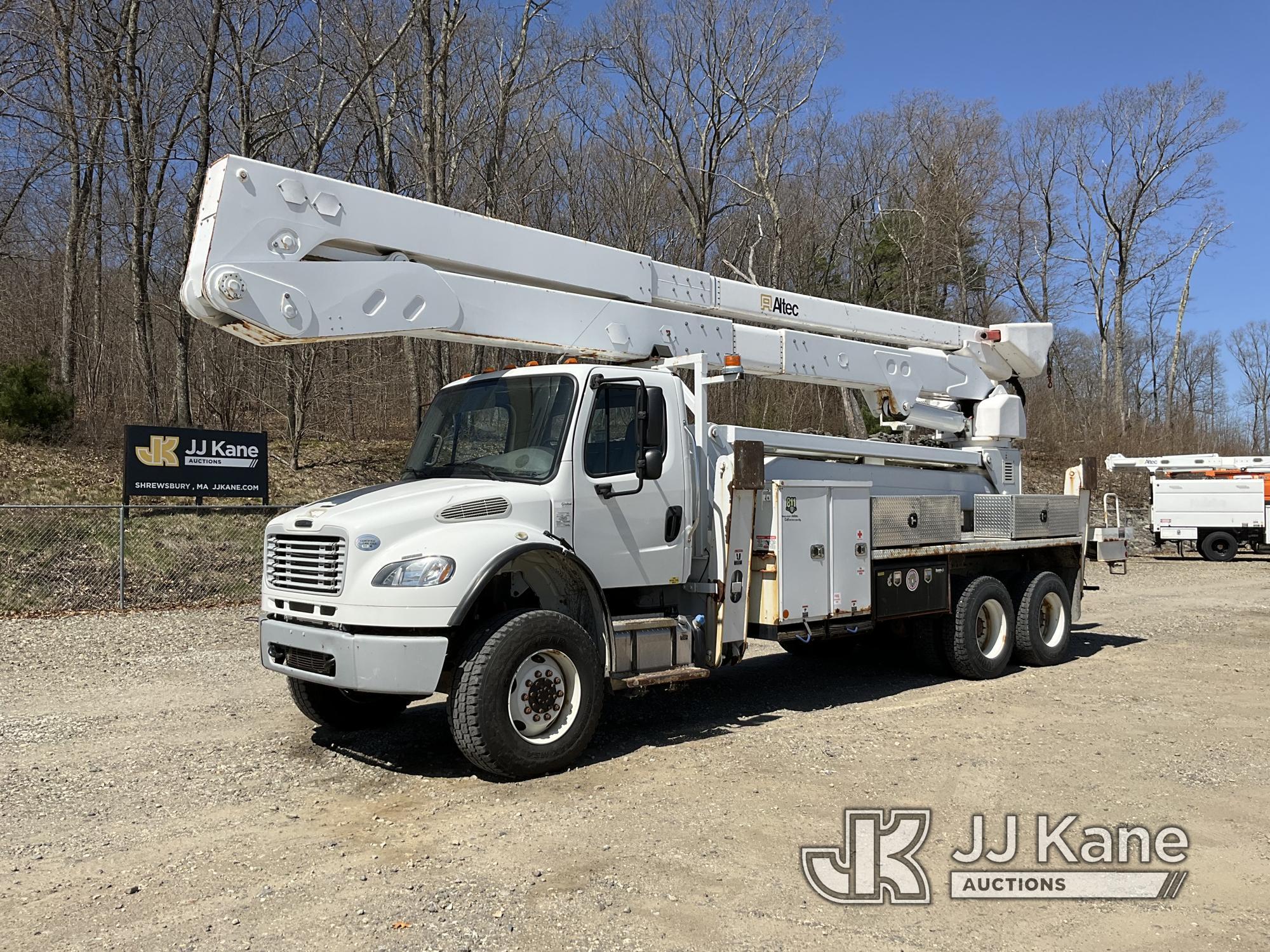 (Shrewsbury, MA) Altec A77-TE93, Articulating & Telescopic Material Handling Bucket Truck rear mount