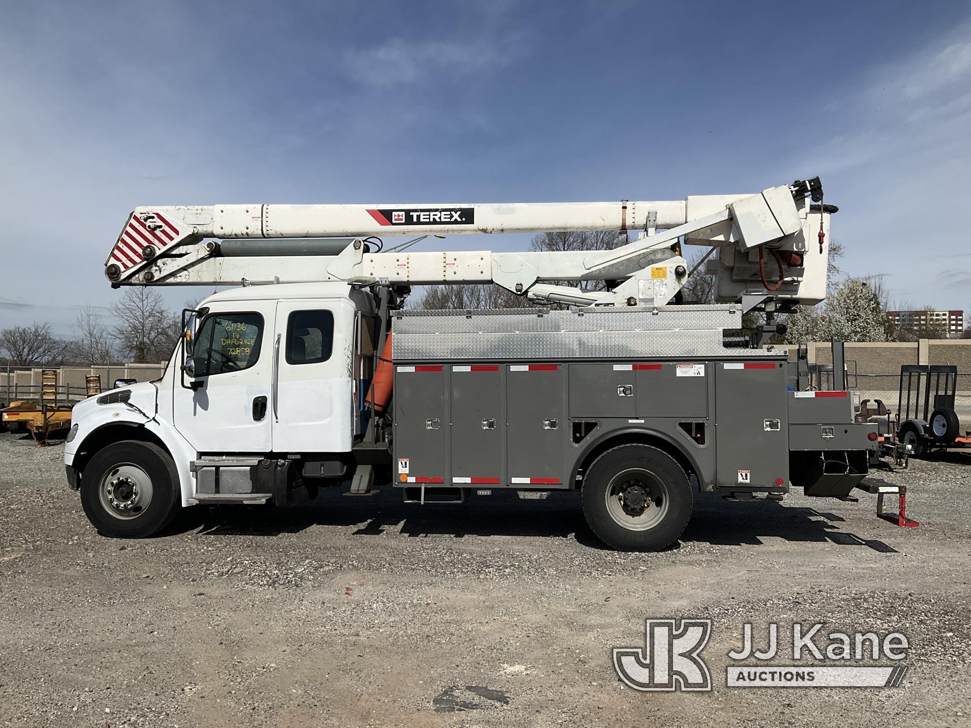 (Plymouth Meeting, PA) Terex Hi-Ranger HR-52M, Material Handling Bucket Truck center mounted on 2013