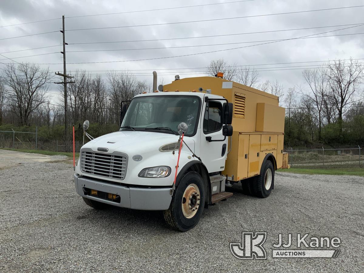 (Fort Wayne, IN) 2009 Freightliner M2 106 Enclosed Utility Truck Runs & Moves) (Back Door Will Not O