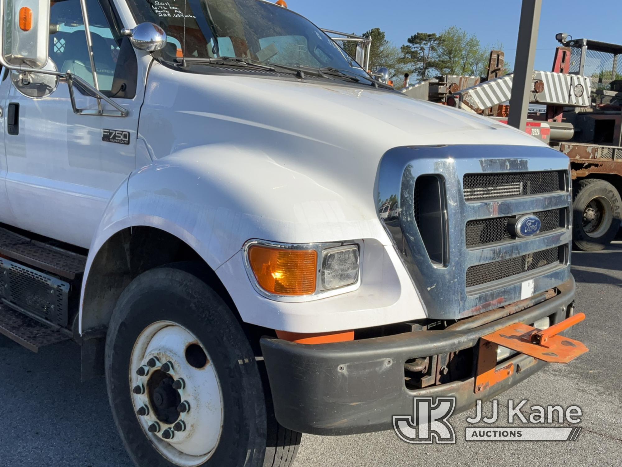 (Chester Springs, PA) Altec L42A, Over-Center Bucket Truck center mounted on 2011 Ford F750 Extended