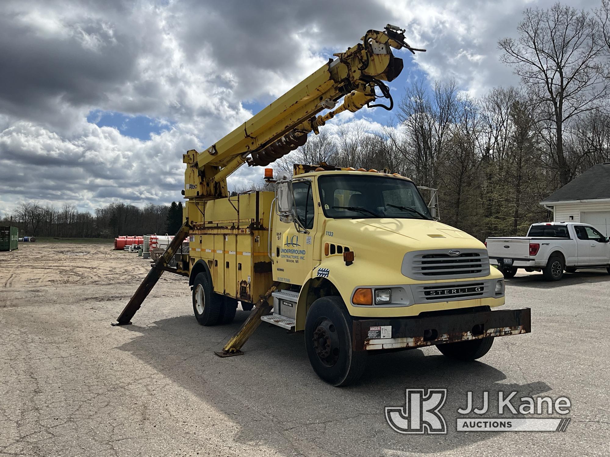 (Mancelona, MI) Altec D842A-TR, Digger Derrick corner mounted on 2004 Sterling Acterra Utility Truck