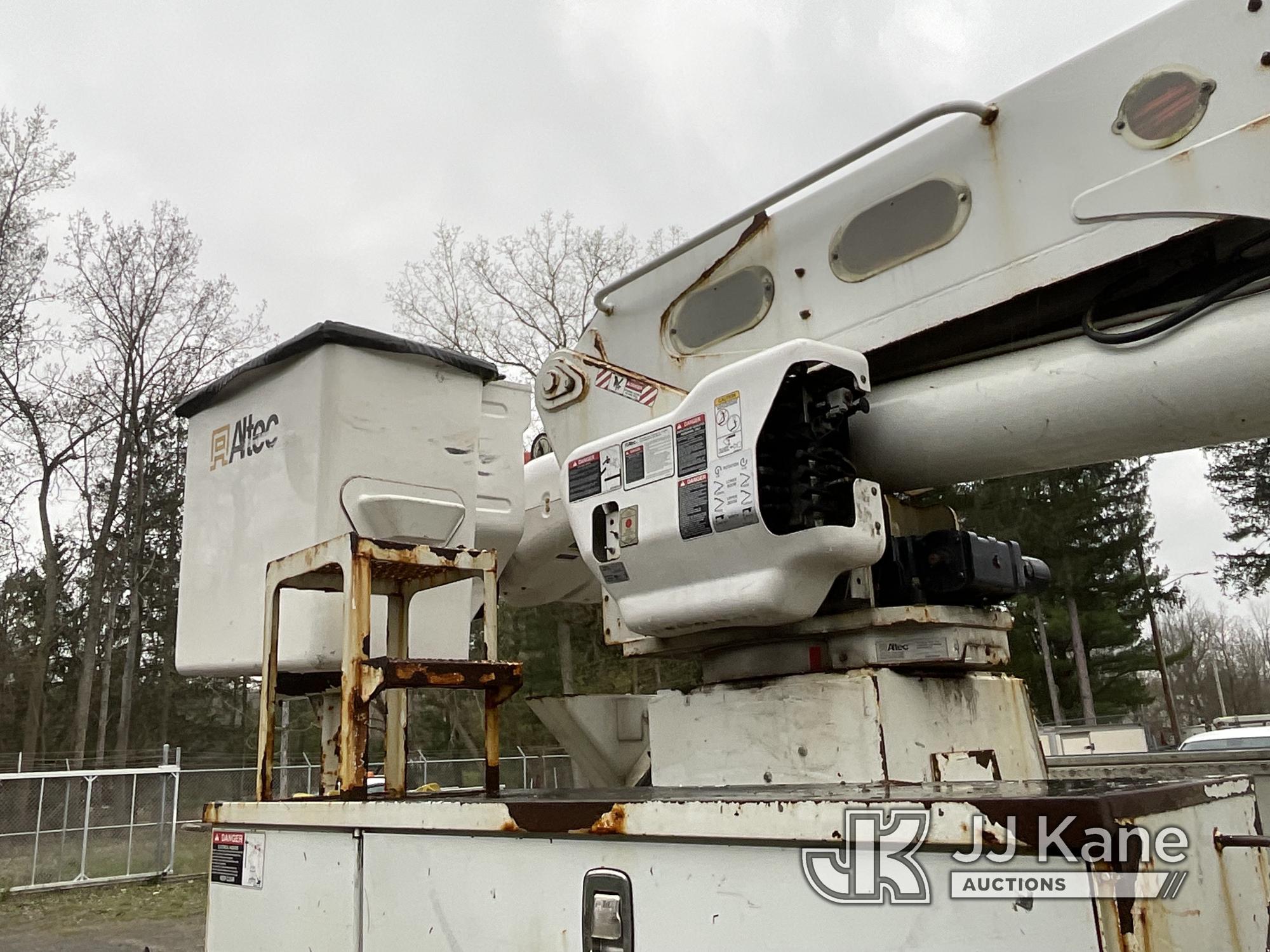 (Victor, NY) Altec AM55-E, Over-Center Material Handling Bucket Truck rear mounted on 2018 Freightli