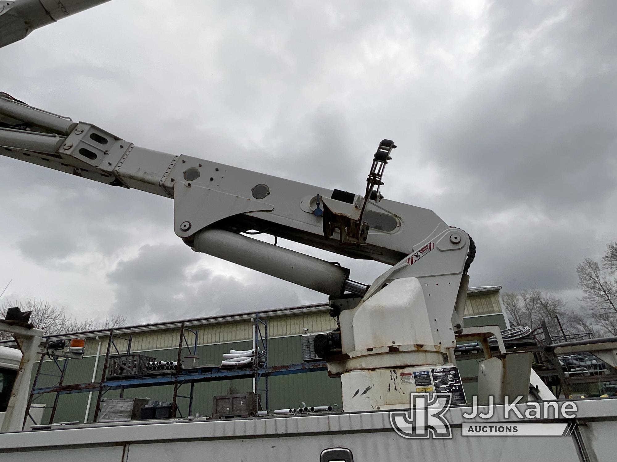 (Victor, NY) Altec AM55-E, Over-Center Material Handling Bucket Truck rear mounted on 2018 Freightli