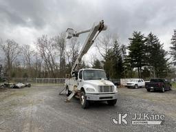 (Victor, NY) Altec AM55-E, Over-Center Material Handling Bucket Truck rear mounted on 2018 Freightli