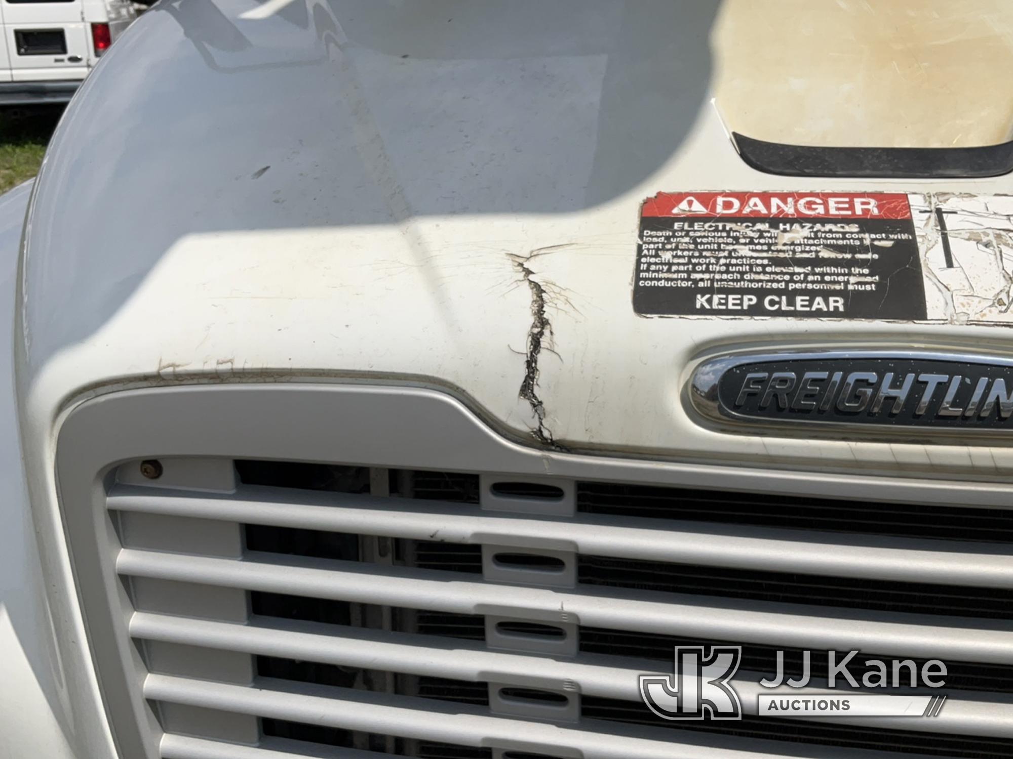 (Bellport, NY) Altec AM55, Over-Center Material Handling Bucket Truck rear mounted on 2011 Freightli