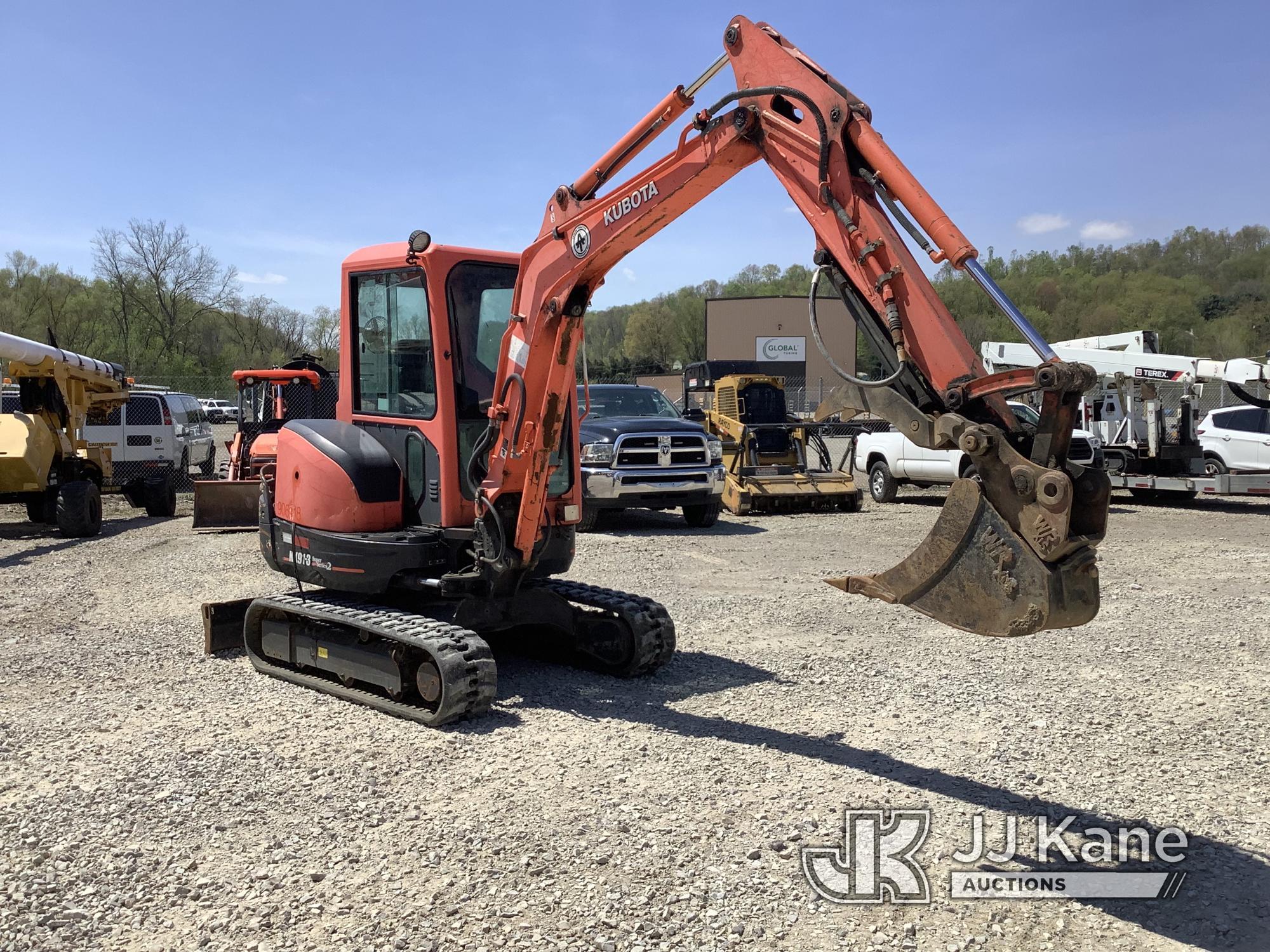 (Smock, PA) 2015 Kubota KX91-3 Super Series Mini Hydraulic Excavator Runs, Moves & Operates, Seller