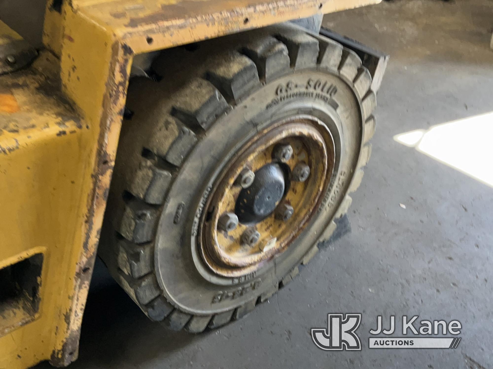 (Chester Springs, PA) Cat 494R Solid Tired Forklift Runs & Operates, Located at building 1) (Inspect