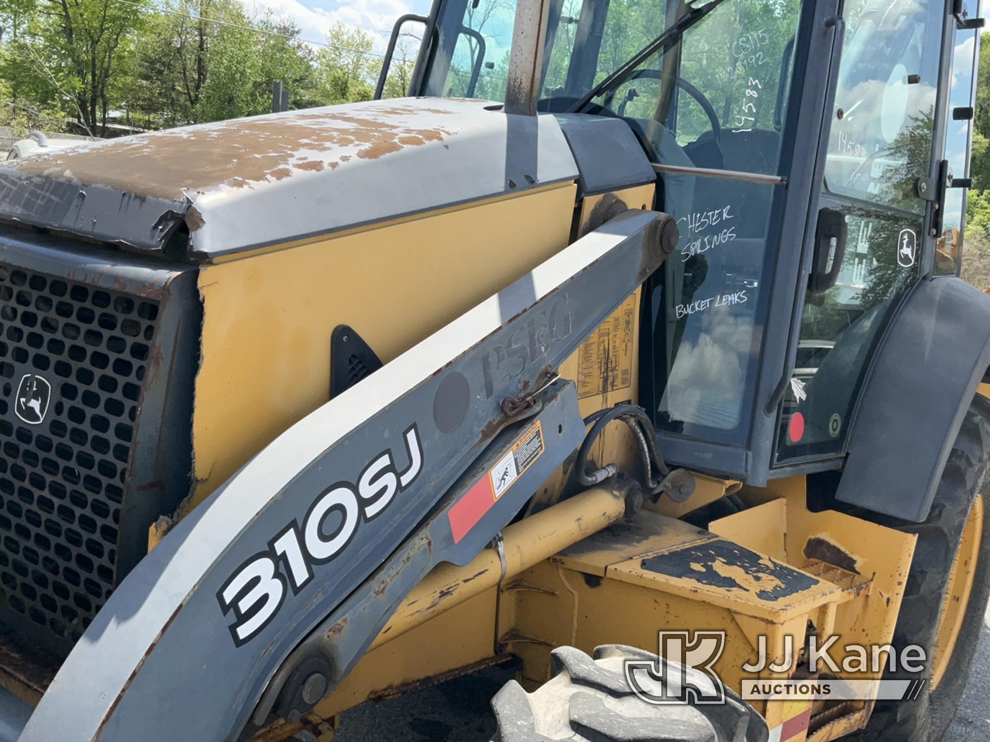 (Chester Springs, PA) 2008 John Deere 310SJ 4x4 Tractor Loader Backhoe No Title) (Runs & Moves, Hyd