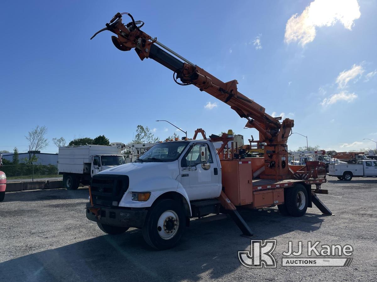 (Plymouth Meeting, PA) Terex/Telelect XL4045, Digger Derrick rear mounted on 2006 Ford F750 Flatbed/